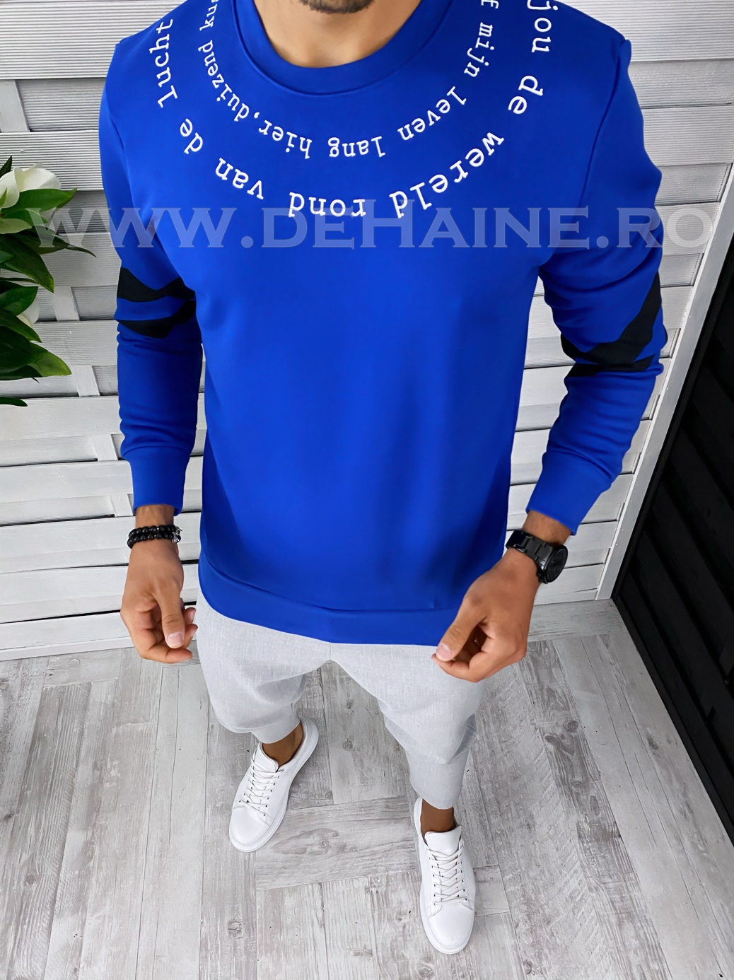 Bluza barbati albastra slim fit 2604 i12-5